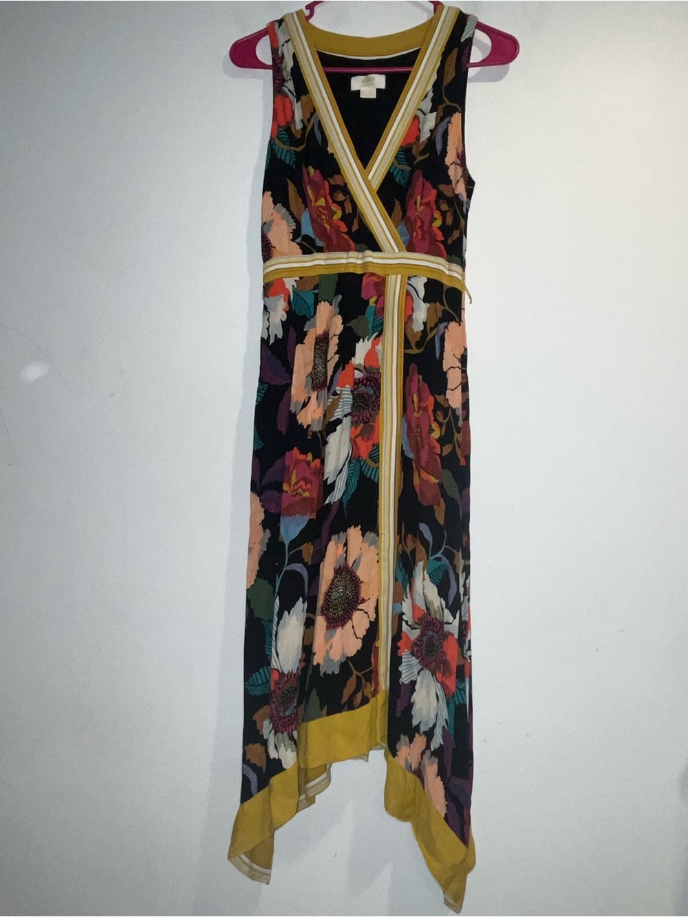 MAEVE Botanica faux wrap dress